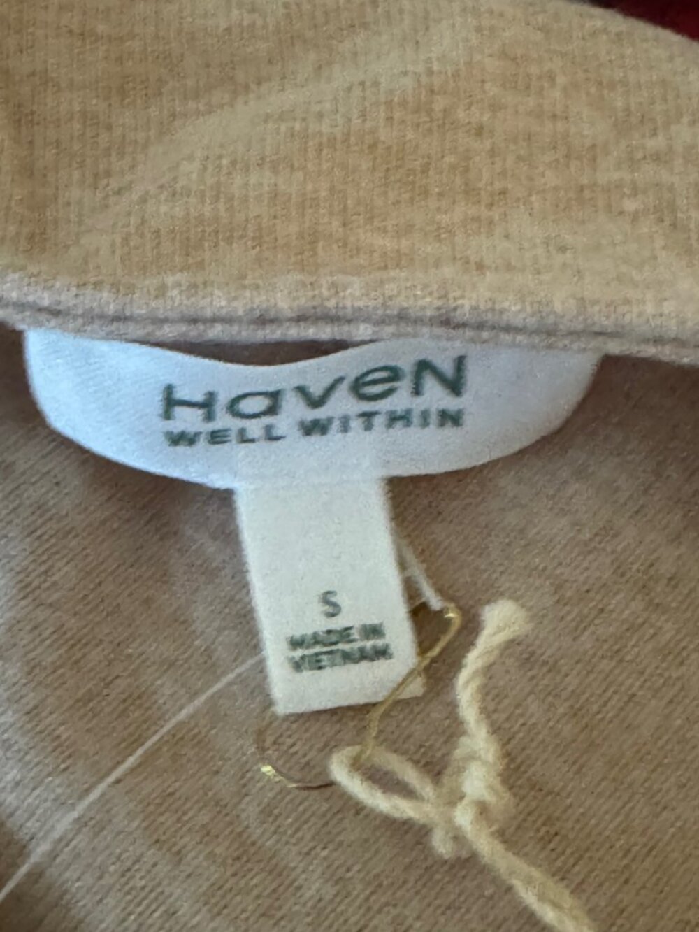 Haven Well Within by Talbots Beige Sweatshirt Lounge Sleep Shirt Top Size S Smal - Picture 13 of 14